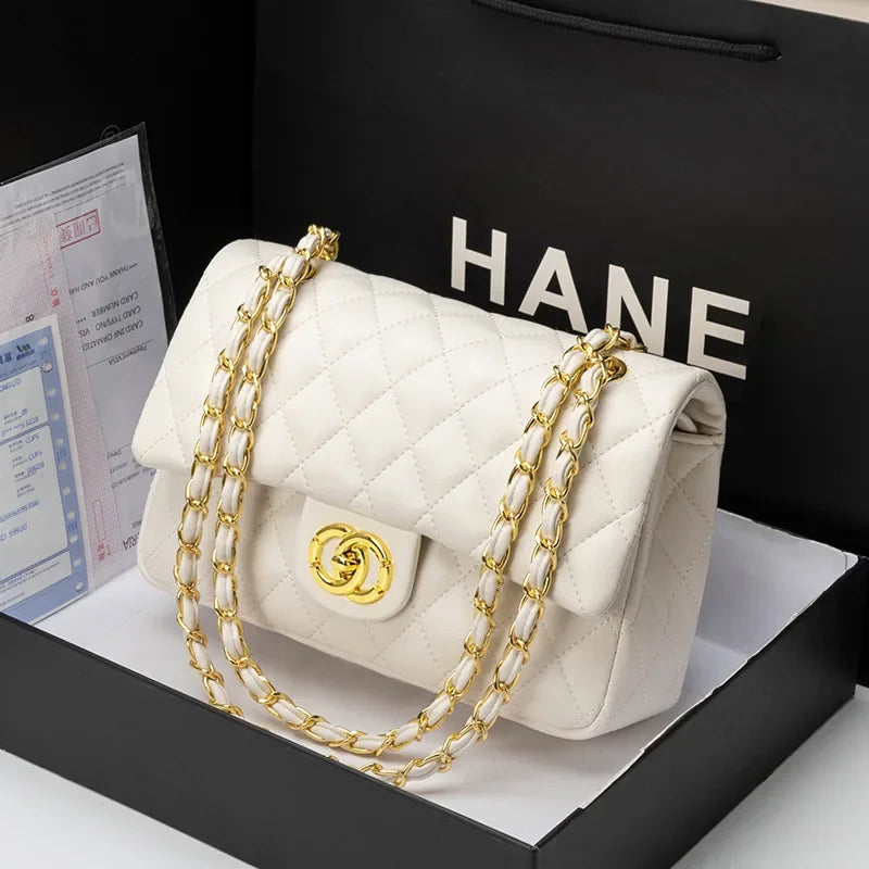 Ladies Leather Crossbody Bag Shoulder Handbag Messenger Tote Luxury Designer Brand Women's Classic Elegant Popular