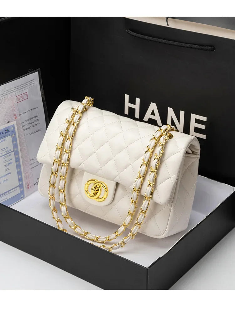 Ladies Leather Crossbody Bag Shoulder Handbag Messenger Tote Luxury Designer Brand Women's Classic Elegant Popular