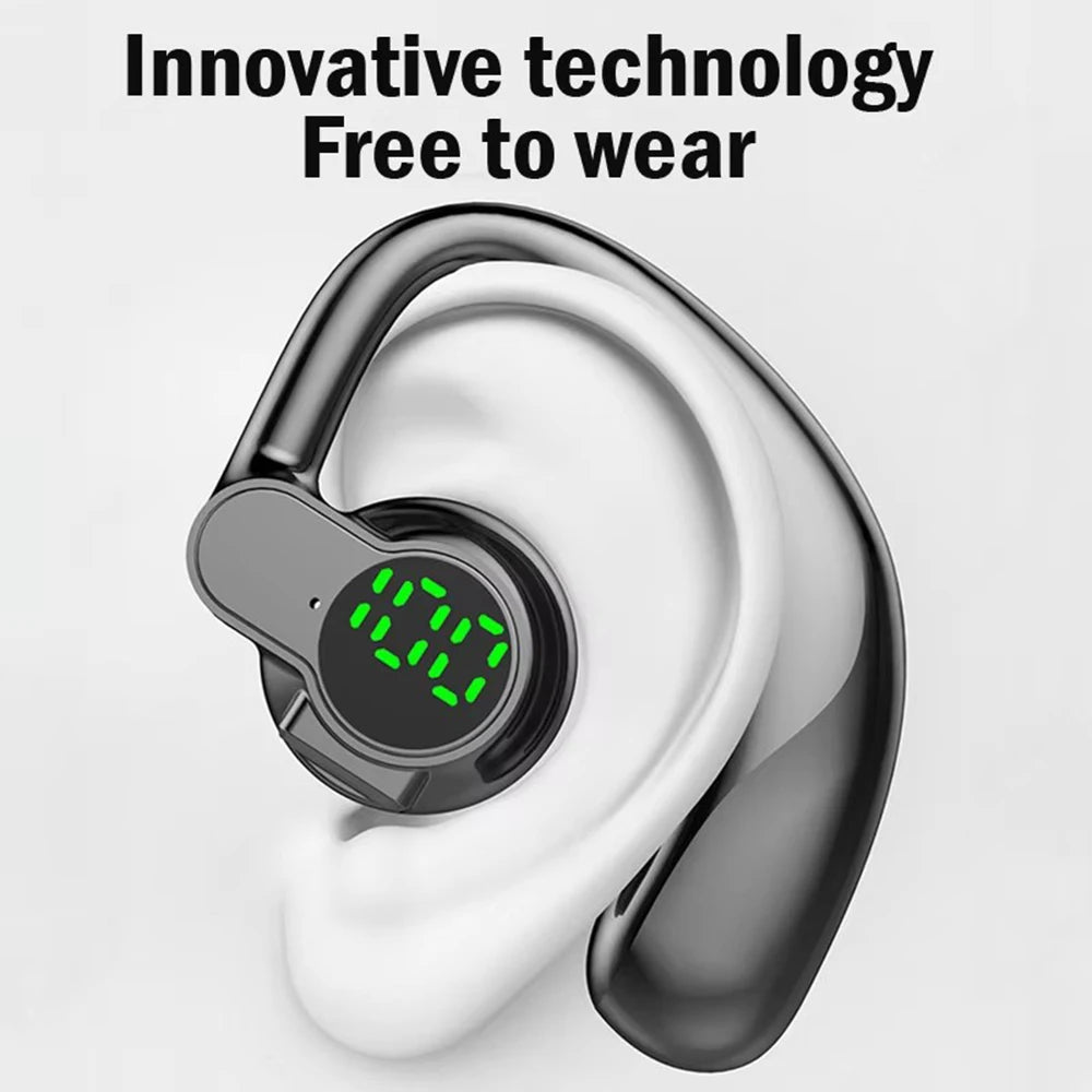 Bluetooth 5.4 wireless headphones, long battery life, single-ear digital display, sports, sleep and music headphones