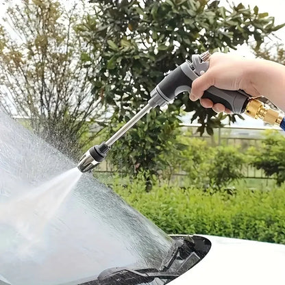 High Pressure Car Wash Foam Gun With Long Handle - Adjustable Nozzle For Cleaning, Watering And inflating Tires - includes Foam