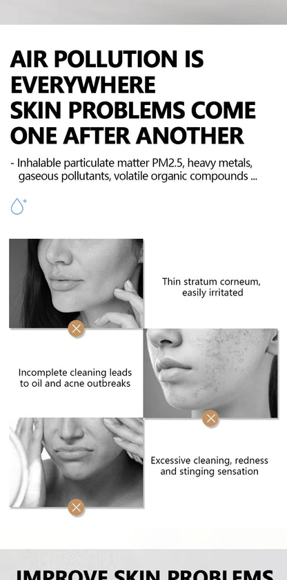 RAVE LADY Low PH 150ml Facial Cleanser Gentle Oil Control Moisturizing Face Wash Whitening Facial Foam Exfoliating Deep Remove