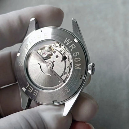 Canvas Khaki Mechanical Watch Flieger Aviator Pilot Steel Wristwatch Arrow WWII German WW2 Automatic Movement  Japan Sapphire