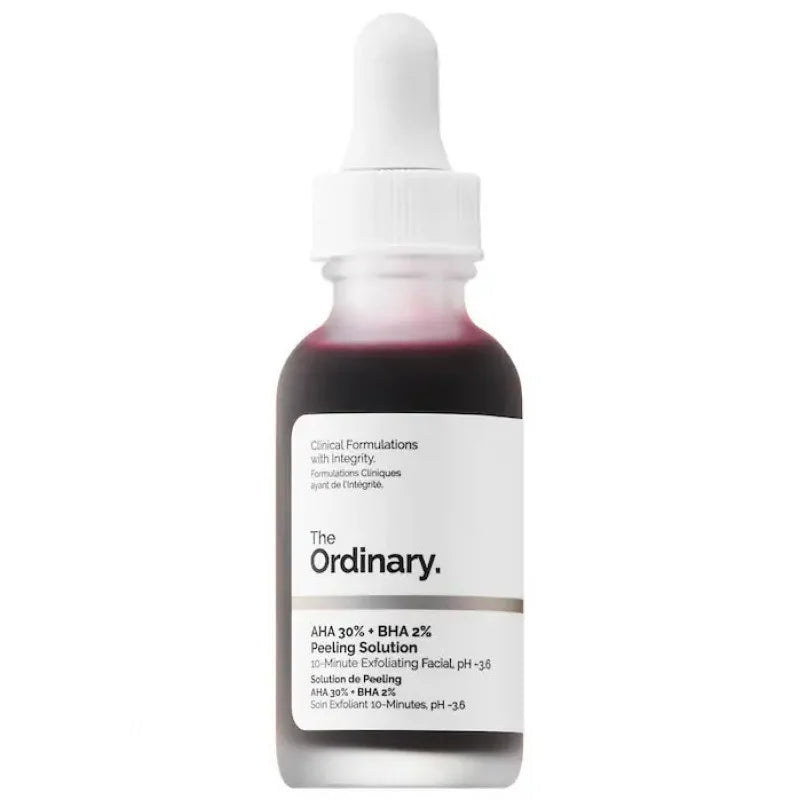 The Ordinary AHA 30% + BHA 2% Exfoliating Essence exfoliates, moisturizes, and improves skin texture. Korean skincare