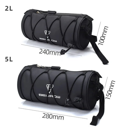2L 5L Bike Handlebar Bag, Bicycle Front Bag Shoulder Bag Storage Bag with Shoulder Strap for Road Mountain Bike Cycling Travel