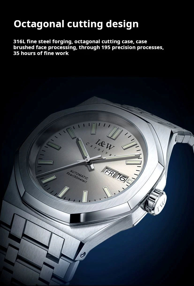 IW Automatic Watches Luxury Mechanical Watch for Man Japan Movement Wristwatch Stainless Steel Sapphire Crystal Relogio