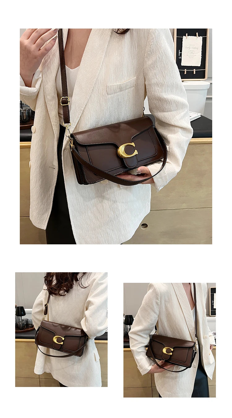 Ladies Leather Handbag Crossbody Bag Elegant Shoulder Strap Classic Design From Famous Designer Luxury Brand