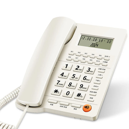 Desk Corded Telephone With Display For Home/Hotel/Office Support Music On Hold Landline Phone Corded B