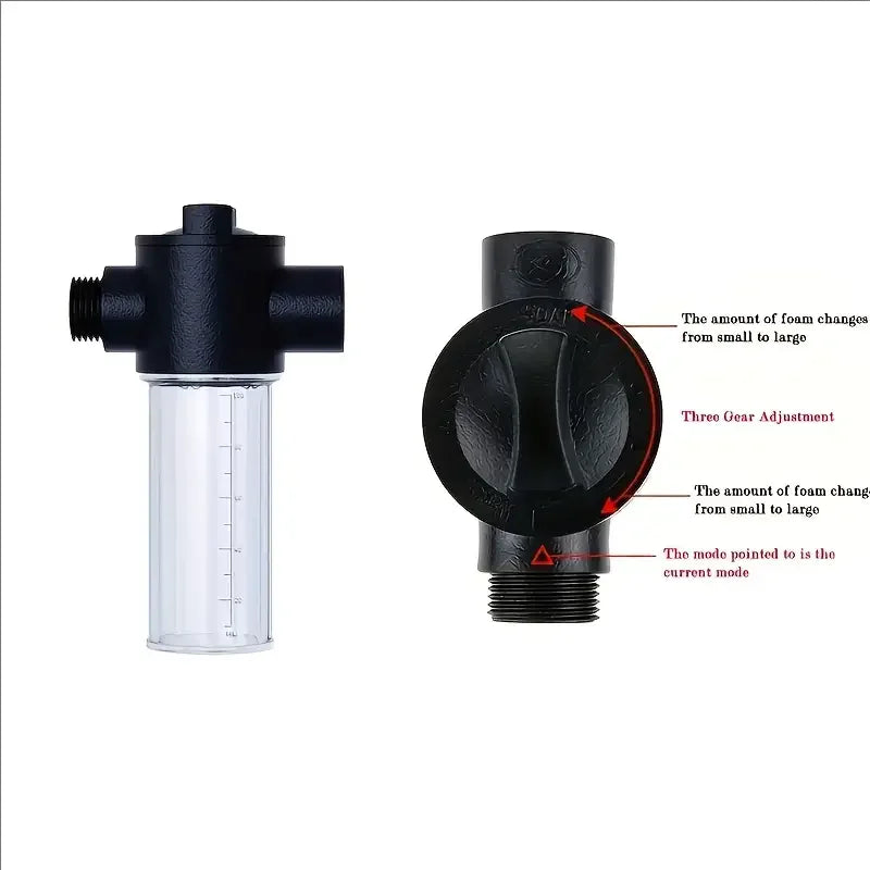 High Pressure Car Wash Foam Gun With Long Handle - Adjustable Nozzle For Cleaning, Watering And inflating Tires - includes Foam