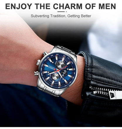 New Watches for Men Top Luxury Brand CURREN Quartz Men’s Watch Sport Waterproof Wrist Watches Chronograph Date Relogio Masculino