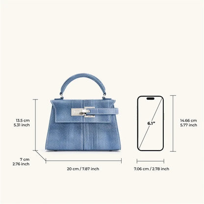 JW PEI Women's Handbag Elise Designer Fashion 2025 New Denim Blue Tote Bag Small Square Crossbody Bag Premium Women Bag