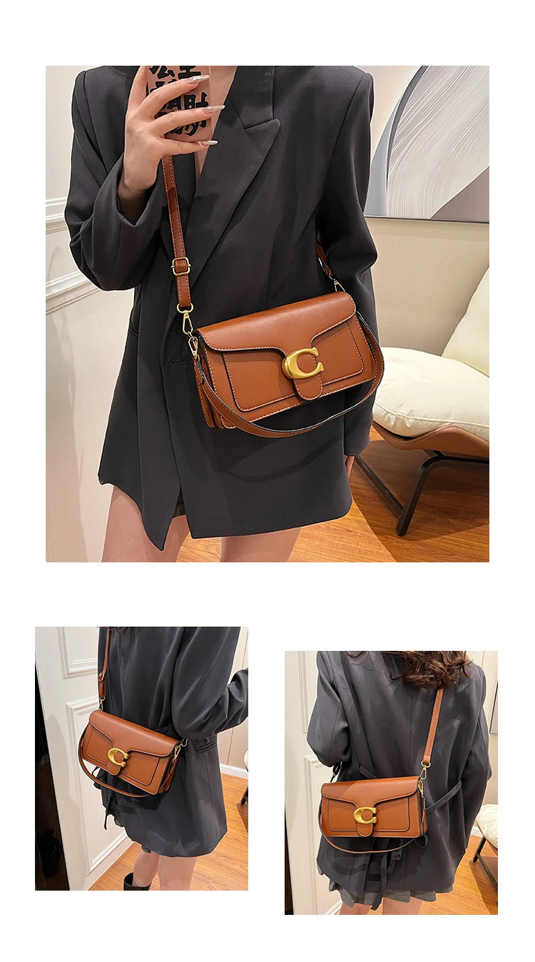 Ladies Leather Handbag Crossbody Bag Elegant Shoulder Strap Classic Design From Famous Designer Luxury Brand