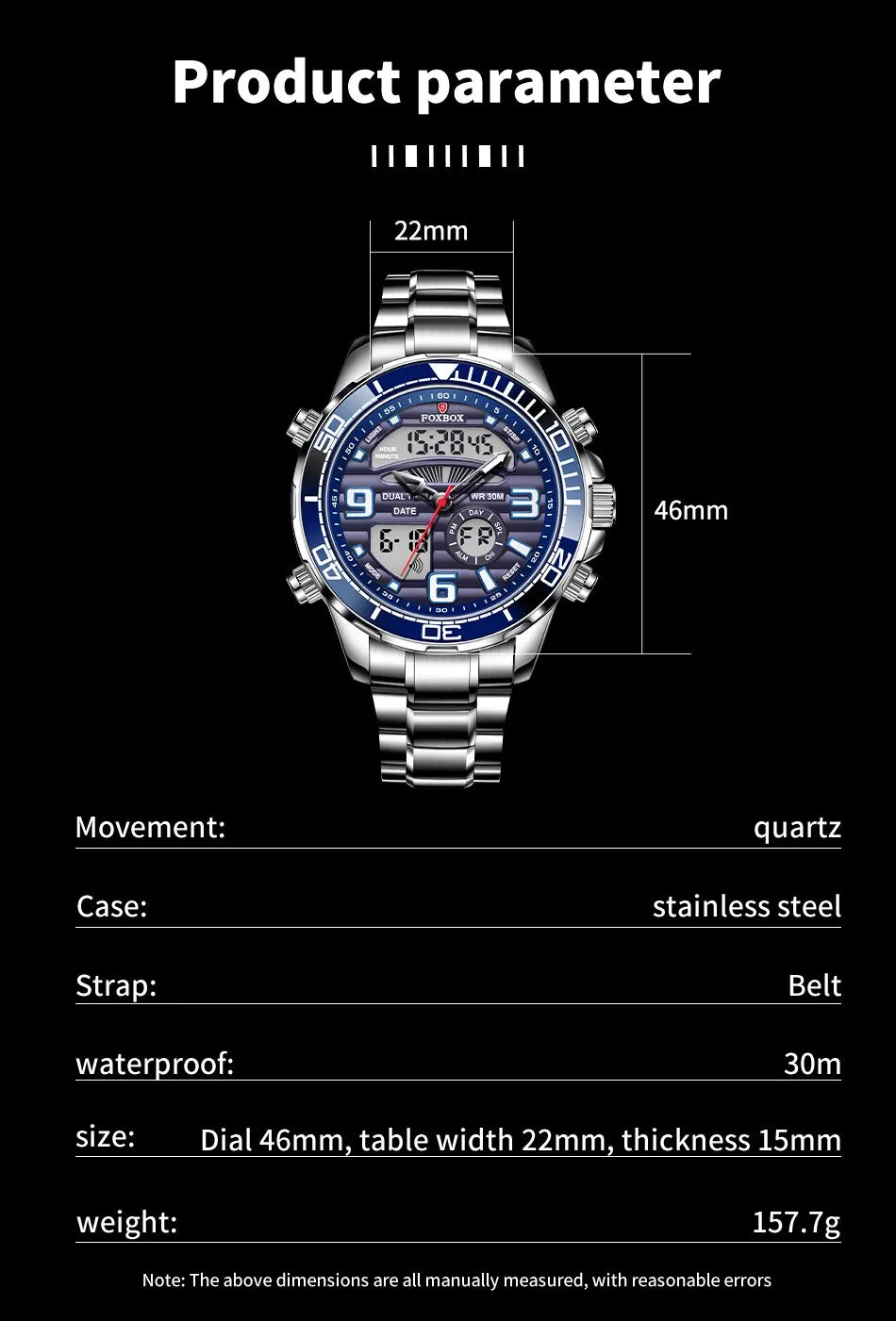 2024 Top Brand Luxury Digital Mens Watches Top Luxury Sport Quartz Wristwatch For Men All Steel Military Waterproof Clock+Box