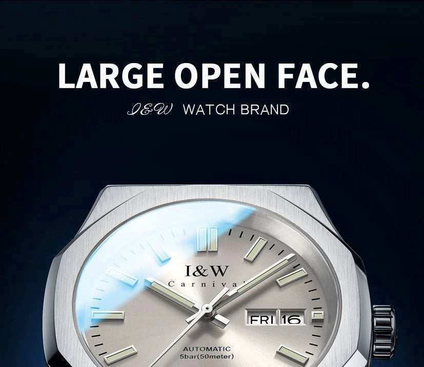 IW Automatic Watches Luxury Mechanical Watch for Man Japan Movement Wristwatch Stainless Steel Sapphire Crystal Relogio