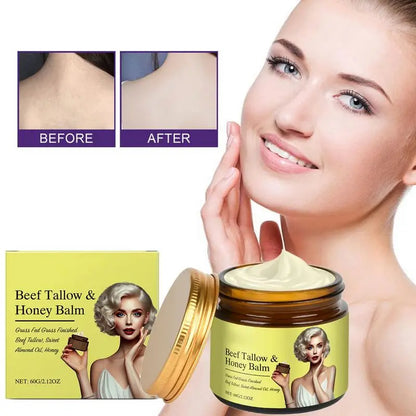 Beef Tallow Honey Balm Skin Softening Lotion Repair Barrier Care Whipped Beef Tallow & Honey Balm Lifting Firming Tighten cream