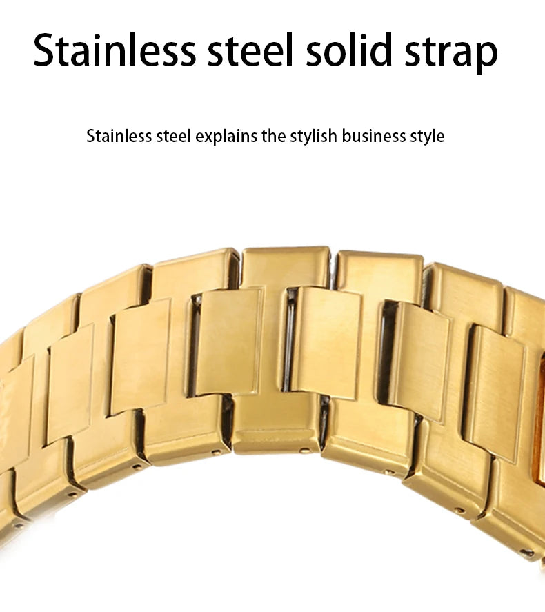 2025 New Watches For Man Original Top Brand All Black Stainless Steel Men's Wristwatch Classic Business Waterproof Movement