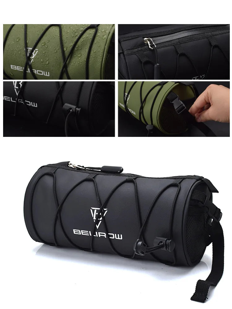 2L 5L Bike Handlebar Bag, Bicycle Front Bag Shoulder Bag Storage Bag with Shoulder Strap for Road Mountain Bike Cycling Travel