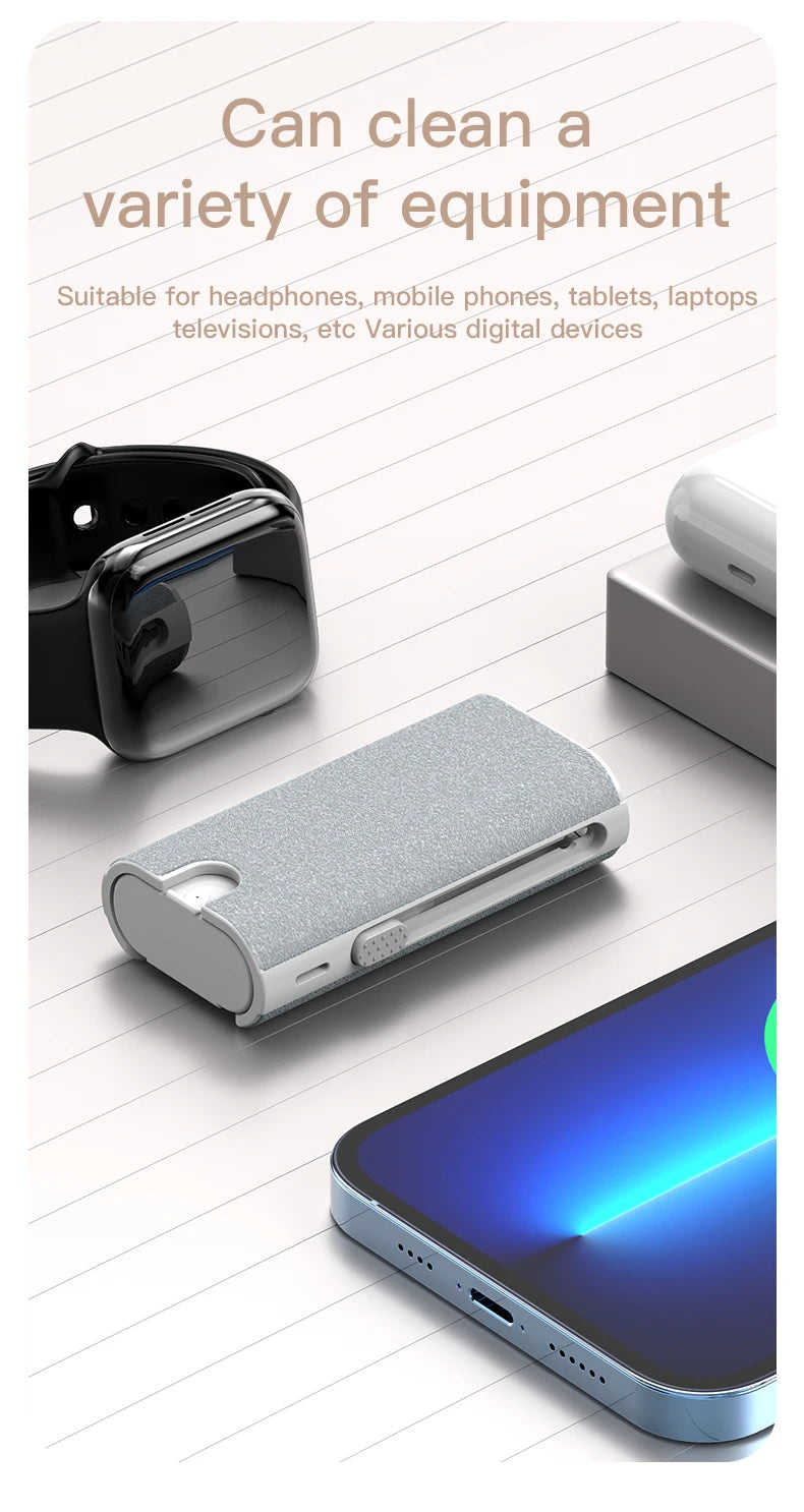 5 in 1 Computer Cleaner Kit Camera Phone Tablet Laptop Screen Cleaning Tools Earphone Cleaning Brush Pen For Airpod Pro 3 2 1