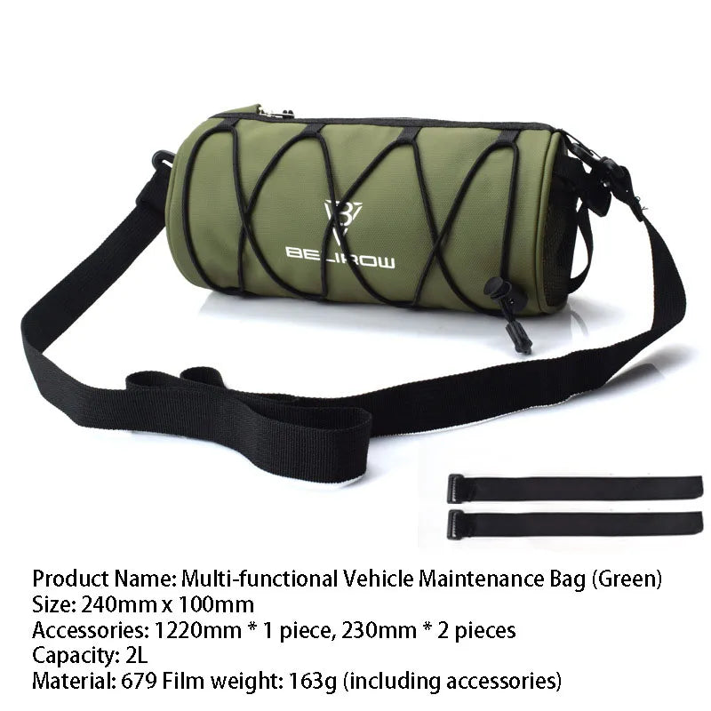 2L 5L Bike Handlebar Bag, Bicycle Front Bag Shoulder Bag Storage Bag with Shoulder Strap for Road Mountain Bike Cycling Travel