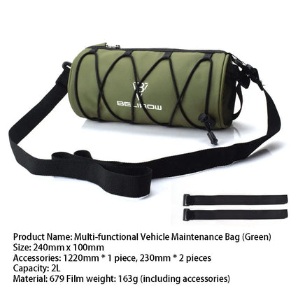 2L 5L Bike Handlebar Bag, Bicycle Front Bag Shoulder Bag Storage Bag with Shoulder Strap for Road Mountain Bike Cycling Travel