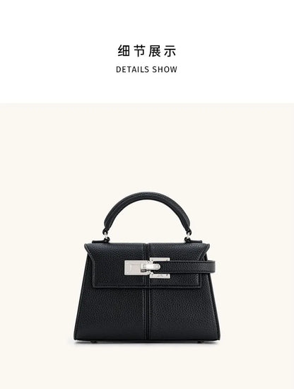 2025 Trapezoidal Leather Women's Bag Versatile Fashion Niche Handbag Top-handle Bags на сумки плечо кожаная sac de luxe femme