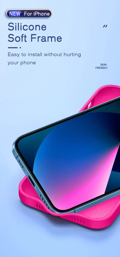 Official Phone Case For IPhone 17 Air 16 15 14 13 11 12 17 Pro Max Plus Silicone Solid Color Fall and Collision Protection Cover