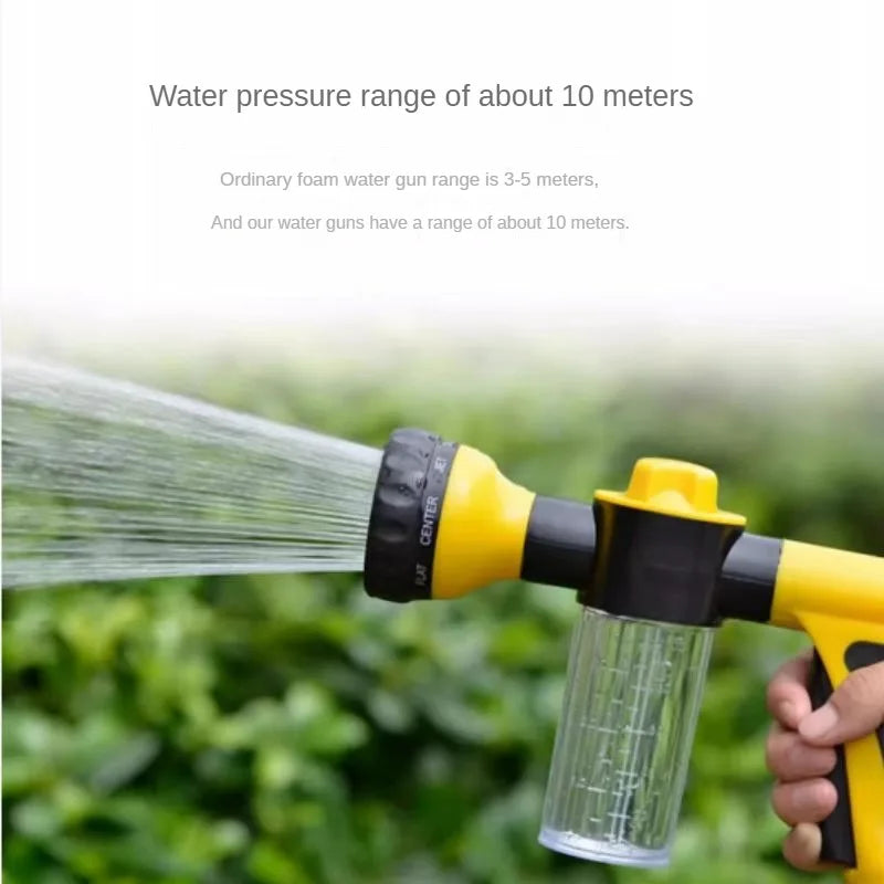 Portable High Pressure Foam Lance Water Gun 3-Grade Nozzle Jet Car Washer Sprayer Auto Cleaning Tool for Automobiles And Gardens