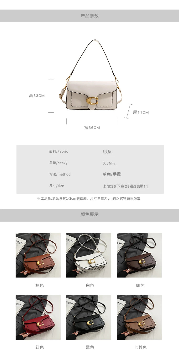 Ladies Leather Handbag Crossbody Bag Elegant Shoulder Strap Classic Design From Famous Designer Luxury Brand
