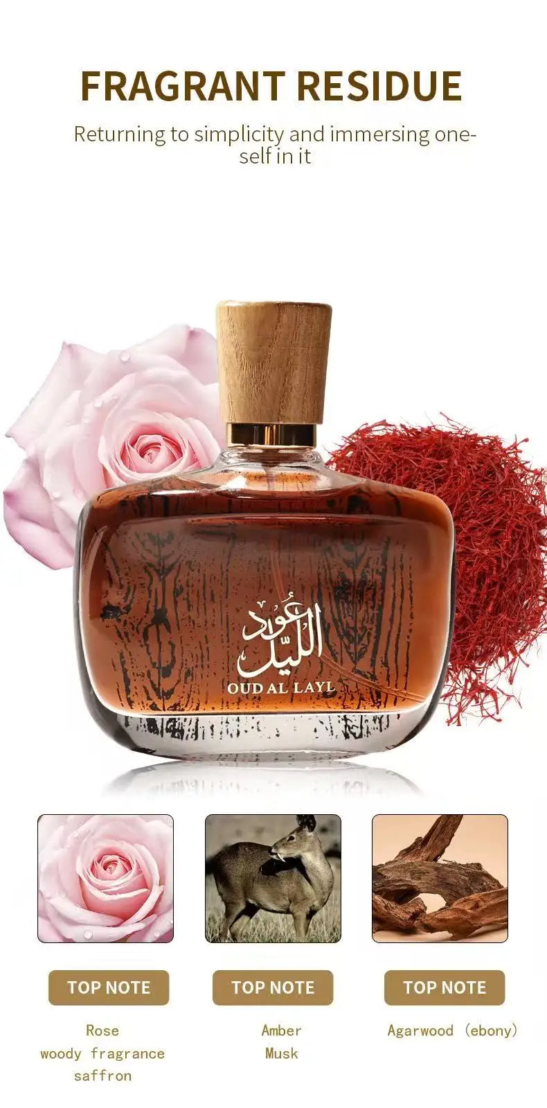Original 100ml Dubai Perfume Desert Flower, long-lasting fragrance, high-quality gentleman's cologne