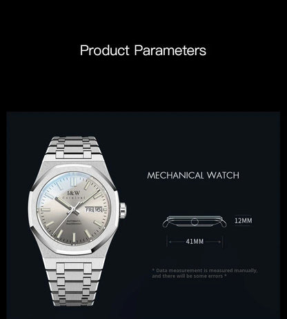 IW Automatic Watches Luxury Mechanical Watch for Man Japan Movement Wristwatch Stainless Steel Sapphire Crystal Relogio