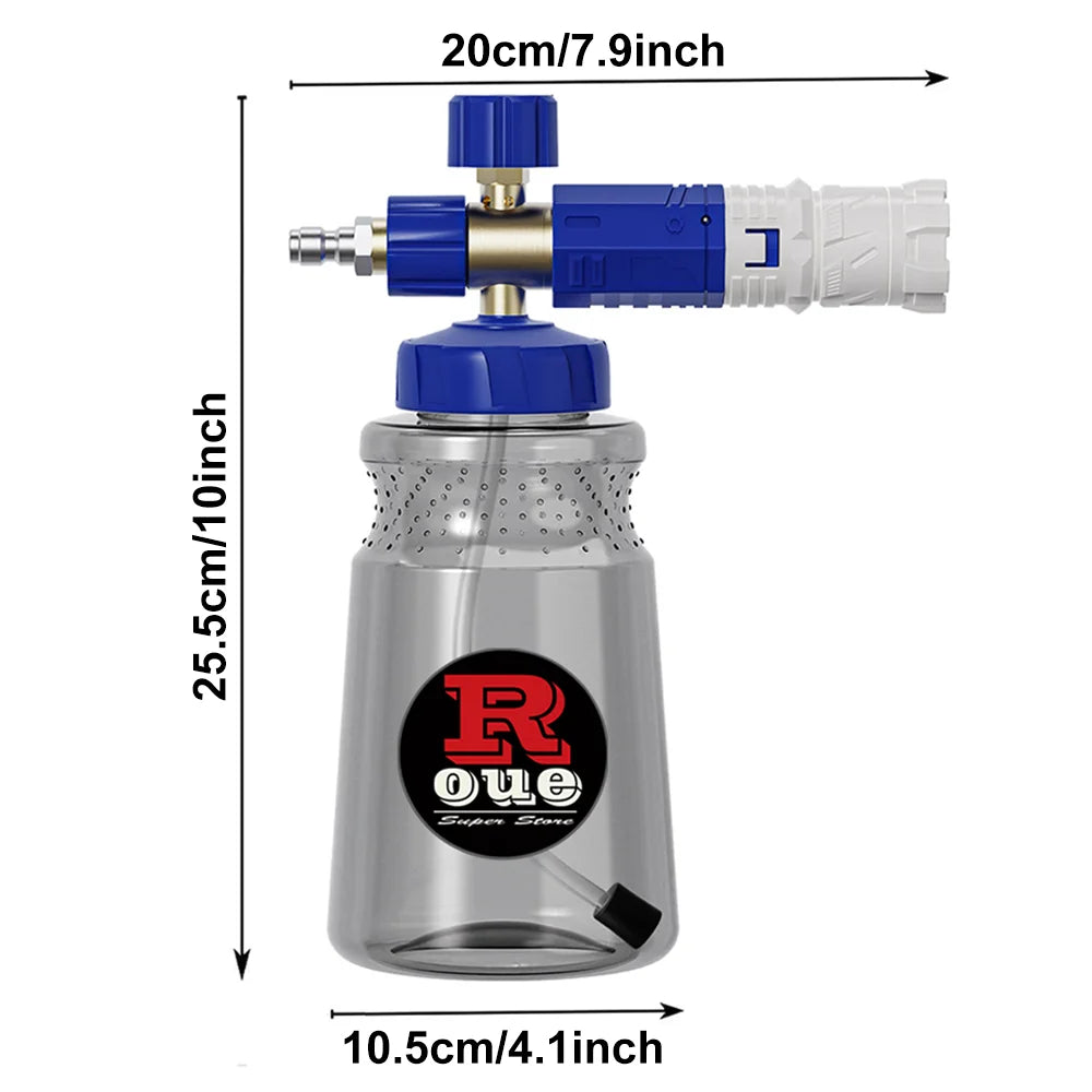 ROUE Snow Foam Lance Foamer Cannon Gun Soap Foam Generator High Pressure Car Washer Accessories For Karcher Nilfisk Parkside WAP