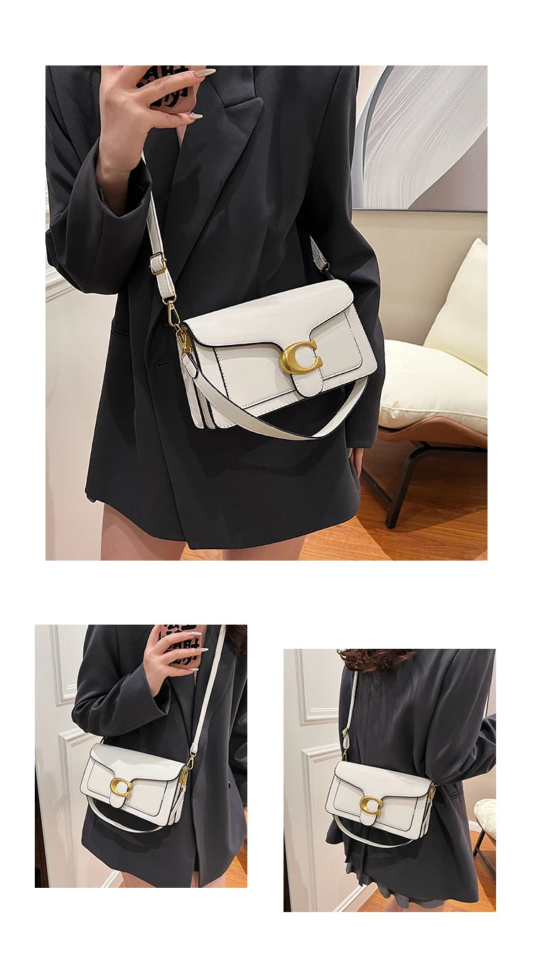 Ladies Leather Handbag Crossbody Bag Elegant Shoulder Strap Classic Design From Famous Designer Luxury Brand