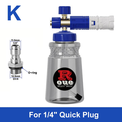 ROUE Snow Foam Lance Foamer Cannon Gun Soap Foam Generator High Pressure Car Washer Accessories For Karcher Nilfisk Parkside WAP