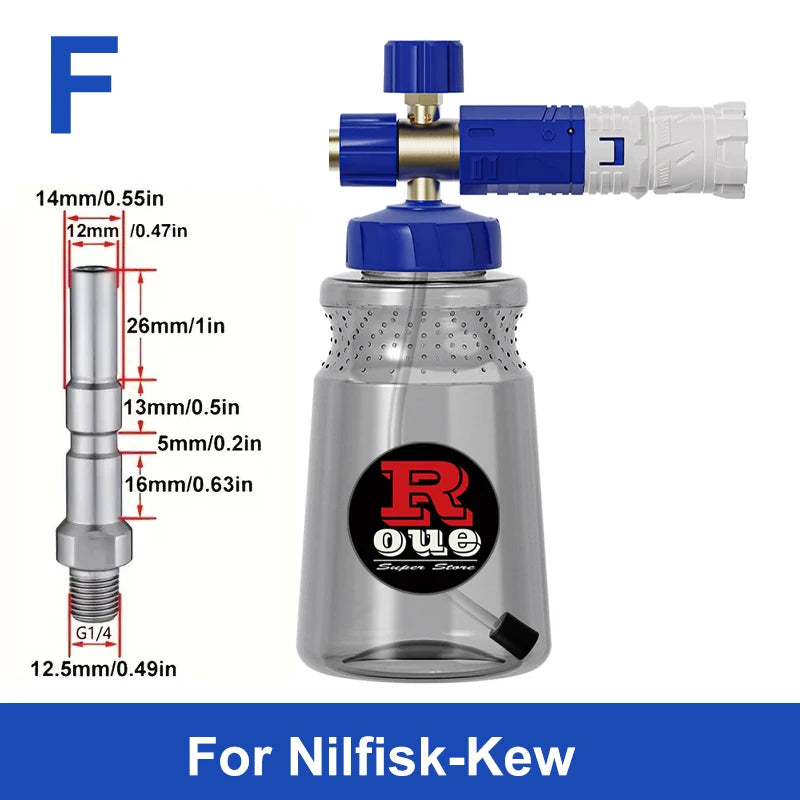 ROUE Snow Foam Lance Foamer Cannon Gun Soap Foam Generator High Pressure Car Washer Accessories For Karcher Nilfisk Parkside WAP