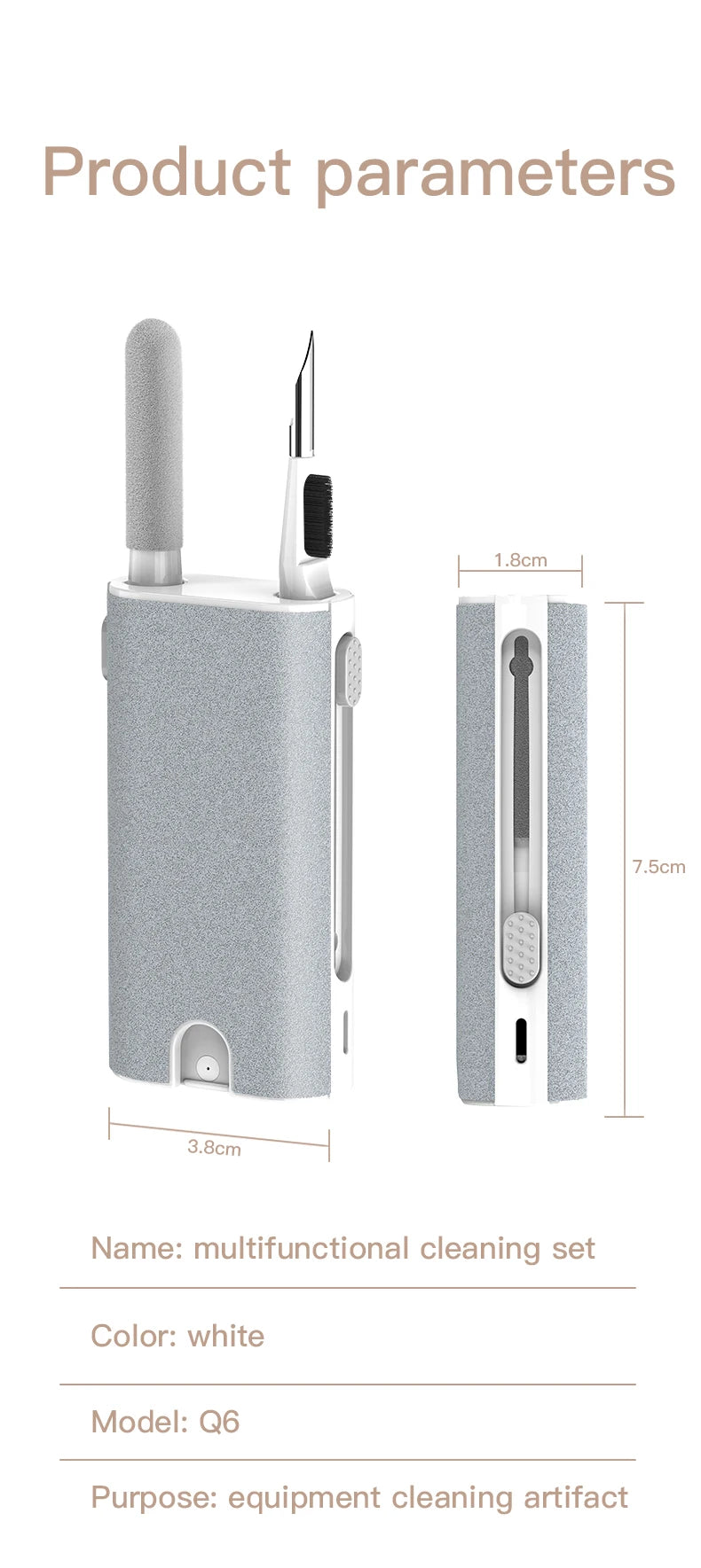 5 in 1 Computer Cleaner Kit Camera Phone Tablet Laptop Screen Cleaning Tools Earphone Cleaning Brush Pen For Airpod Pro 3 2 1