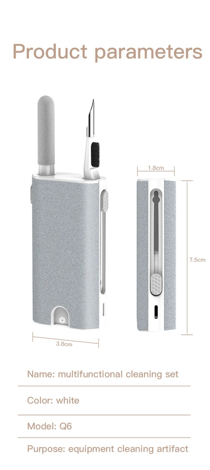 5 in 1 Computer Cleaner Kit Camera Phone Tablet Laptop Screen Cleaning Tools Earphone Cleaning Brush Pen For Airpod Pro 3 2 1