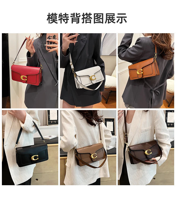 Ladies Leather Handbag Crossbody Bag Elegant Shoulder Strap Classic Design From Famous Designer Luxury Brand