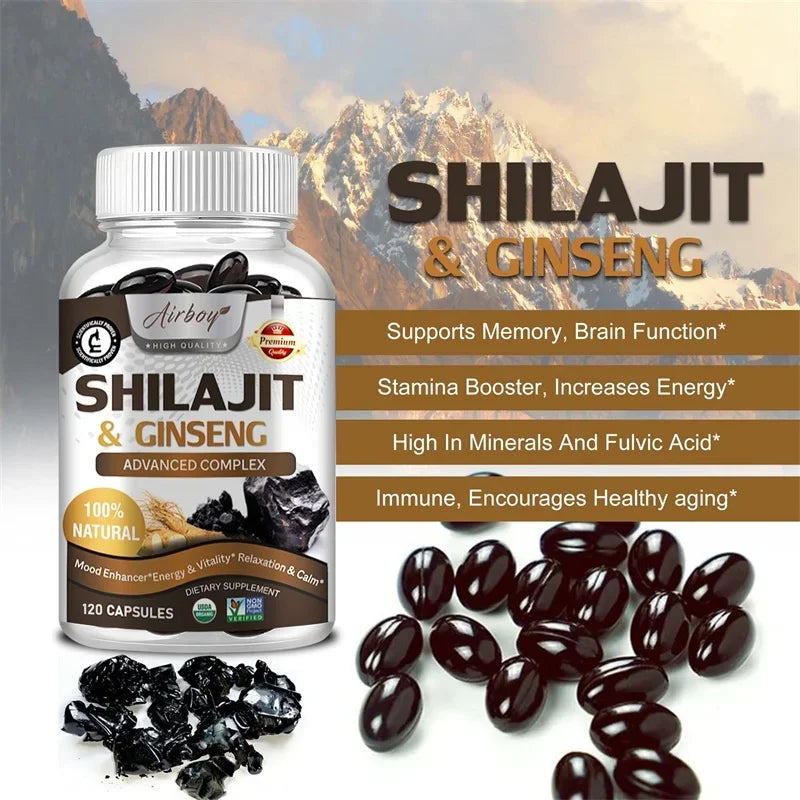 Shilajit - Energy Boost, Enhanced Performance, Promote Heart and Blood Circulation Health
