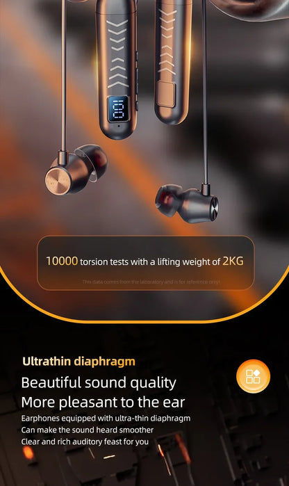 2023 New True Wireless BT Headphones: High Quality, Long Life, Digital Display and Pluggable Memory Card Playback!