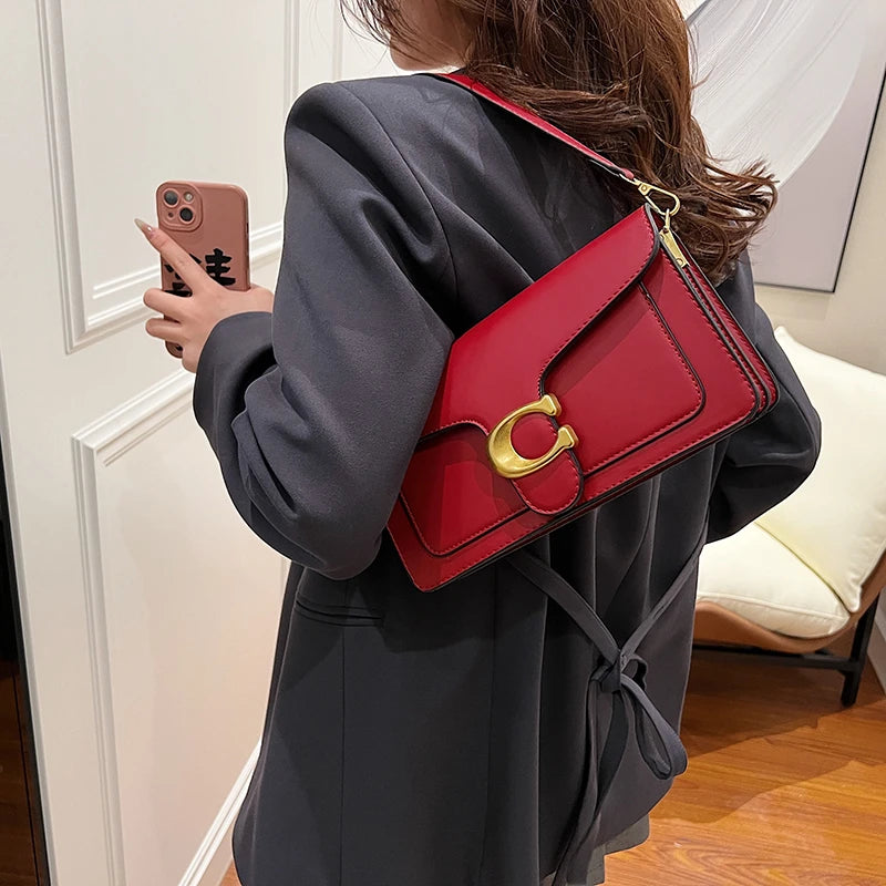 Ladies Leather Handbag Crossbody Bag Elegant Shoulder Strap Classic Design From Famous Designer Luxury Brand