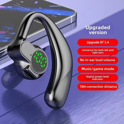 Bluetooth 5.4 wireless headphones, long battery life, single-ear digital display, sports, sleep and music headphones