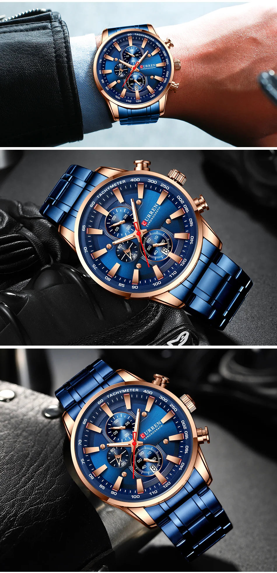 New Watches for Men Top Luxury Brand CURREN Quartz Men’s Watch Sport Waterproof Wrist Watches Chronograph Date Relogio Masculino