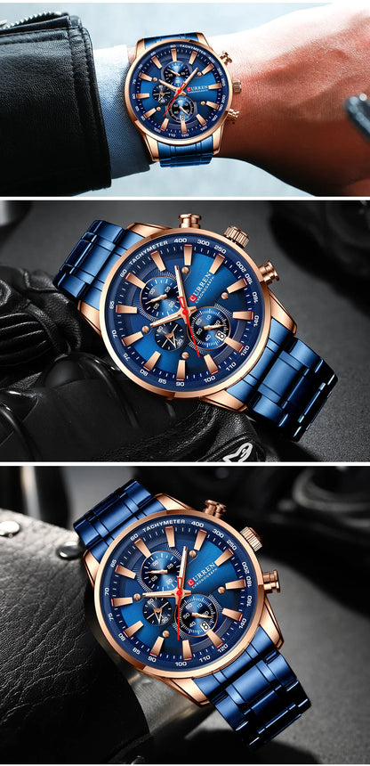 New Watches for Men Top Luxury Brand CURREN Quartz Men’s Watch Sport Waterproof Wrist Watches Chronograph Date Relogio Masculino