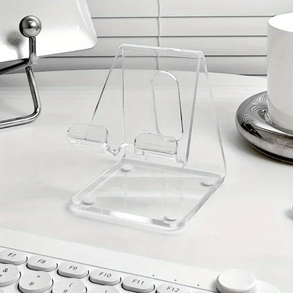 1pc Acrylic Transparent Phone Holder,All Smartphones 4-8 Inches, Desk, Office Supplies Accessories.