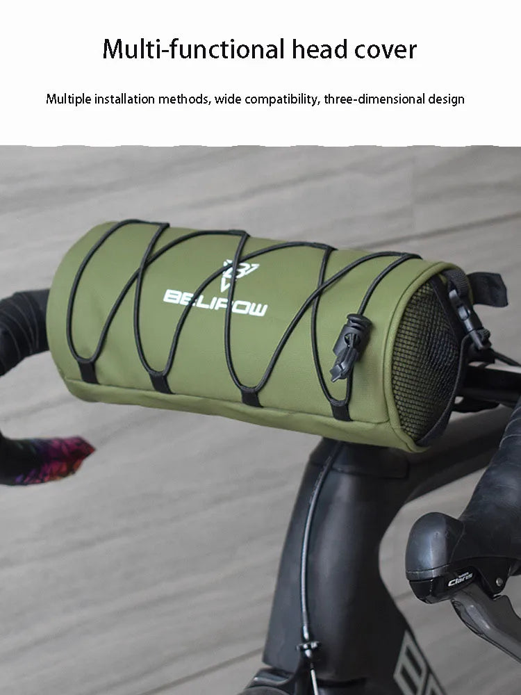 2L 5L Bike Handlebar Bag, Bicycle Front Bag Shoulder Bag Storage Bag with Shoulder Strap for Road Mountain Bike Cycling Travel