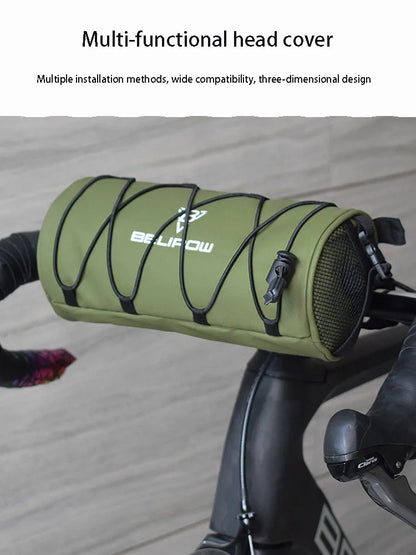 2L 5L Bike Handlebar Bag, Bicycle Front Bag Shoulder Bag Storage Bag with Shoulder Strap for Road Mountain Bike Cycling Travel