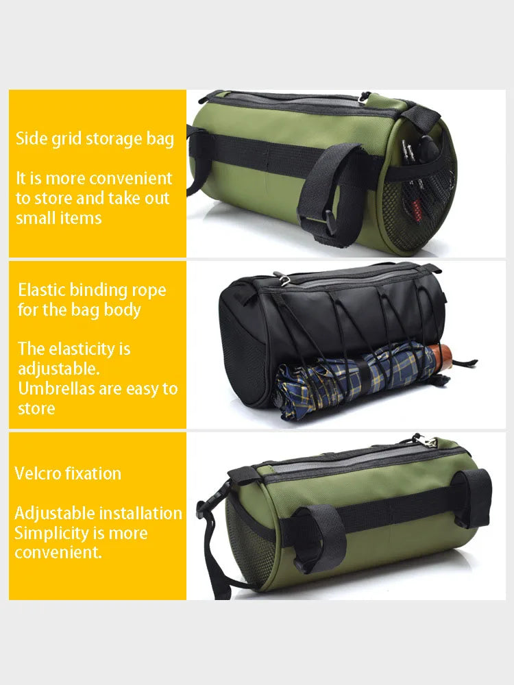 2L 5L Bike Handlebar Bag, Bicycle Front Bag Shoulder Bag Storage Bag with Shoulder Strap for Road Mountain Bike Cycling Travel