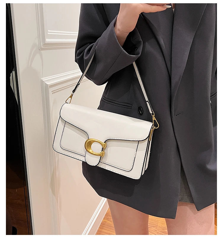 Ladies Leather Handbag Crossbody Bag Elegant Shoulder Strap Classic Design From Famous Designer Luxury Brand
