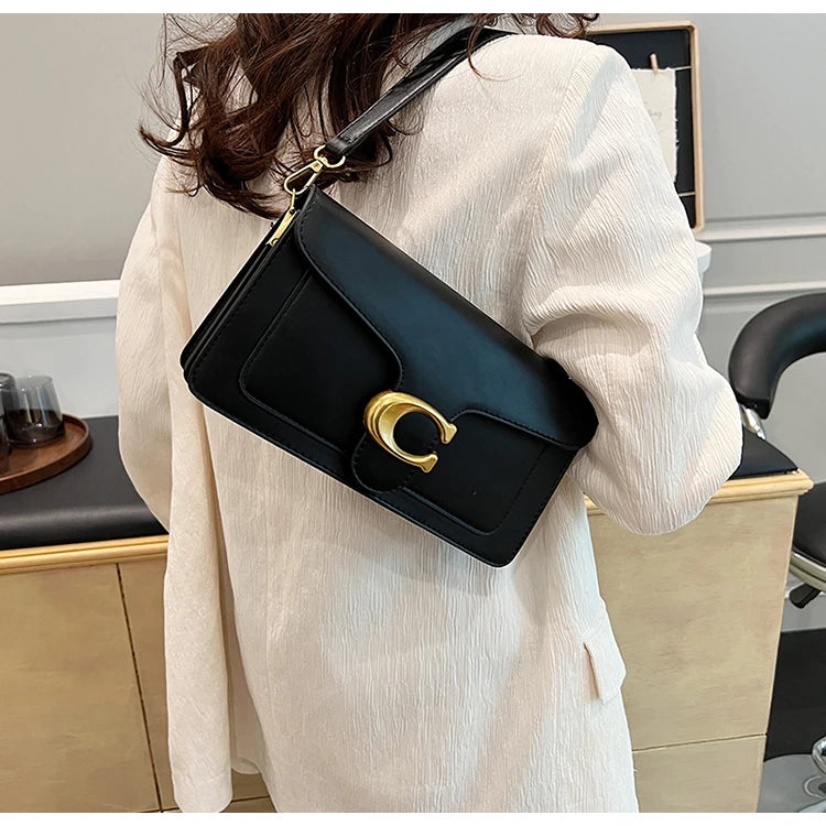 Ladies Leather Handbag Crossbody Bag Elegant Shoulder Strap Classic Design From Famous Designer Luxury Brand