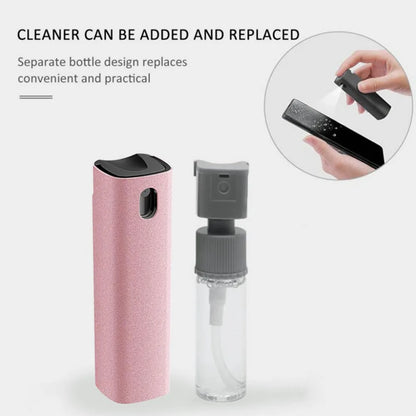 1 pcs 2 In 1 Phone Screen Cleaner Spray Portable Tablet Mobile PC Screen Cleaner Microfiber Cloth Set Cleaning Artifact Storage