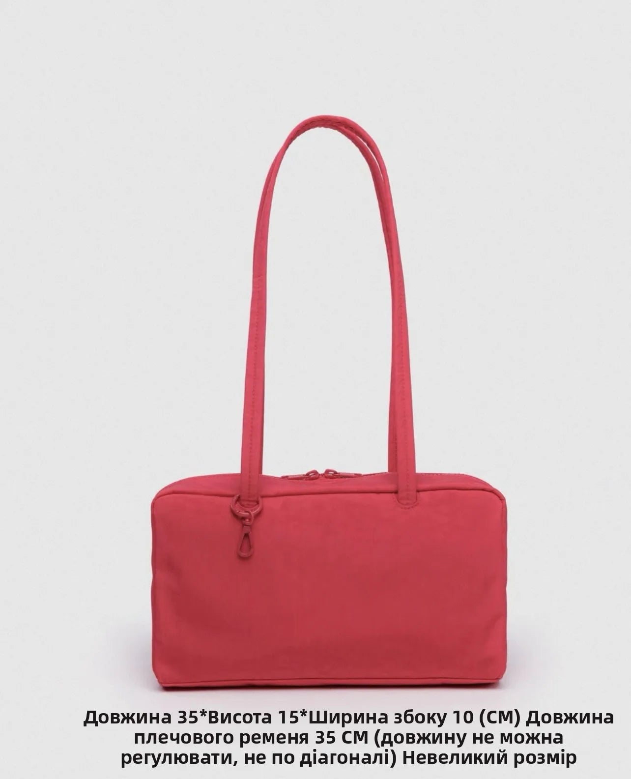 BAGGU Large Square Shoulder Bag Horizontal Casual Canvas Top-Handle Handbag Simple Leisure Bowler Bag for Everyday Use